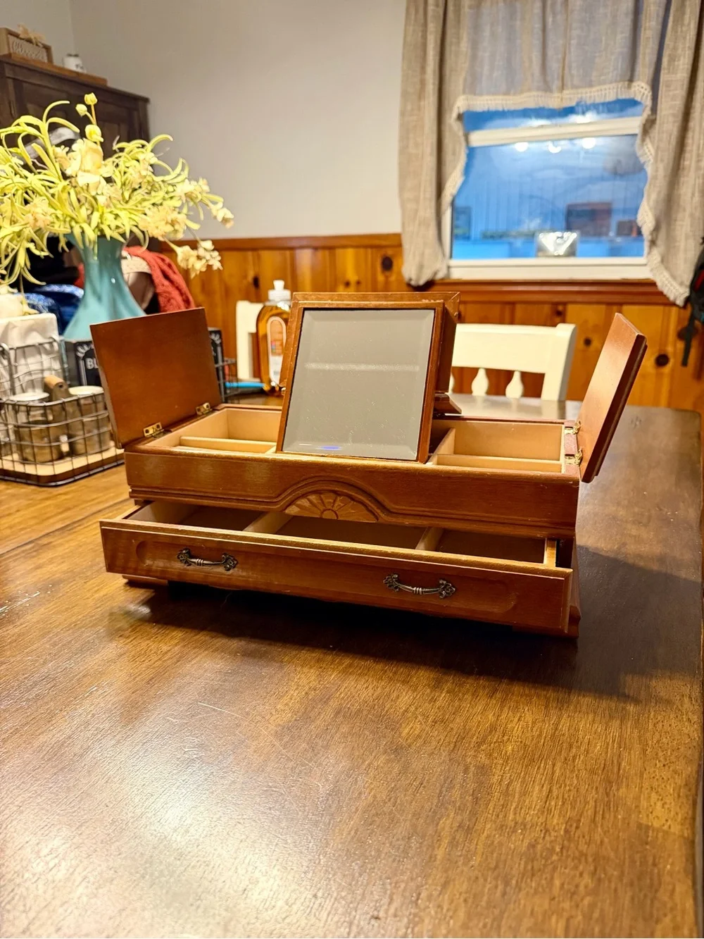 Wooden Jewelry Box Organizer